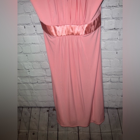 david’s bridal pink sleeveless bridesmaid dress size M - Picture 7 of 11